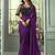 purple pattern georgette silk blend saree     stylish designer saree