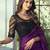 purple pattern georgette silk blend saree     stylish designer saree