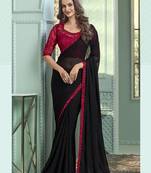 black chiffon saree     classic & elegant saree with blouse