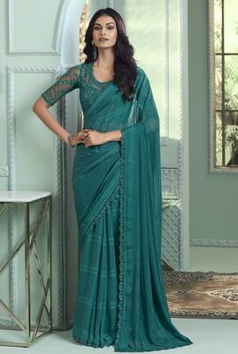 rainbow pattern chiffon saree  vibrant wear 1