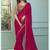 rainbow georgette designer saree with unstitched blouse 