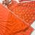 Dark orange kesariya silk  embroidery zari sequins-work suit set