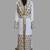 Off-White color luxurious Handmade Moroccan Two Piece  Kaftan with hijjab