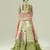 multicolor embroidered georgette lehenga set