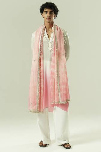 Multicolor plain georgette kurta pajama
