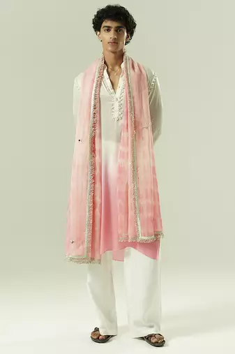 Multicolor plain georgette kurta pajama