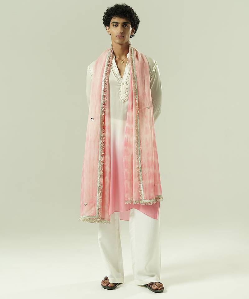 Multicolor plain georgette kurta pajama