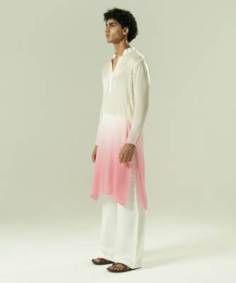 Multicolor plain georgette kurta pajama 2