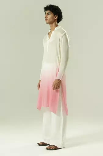 Multicolor plain georgette kurta pajama