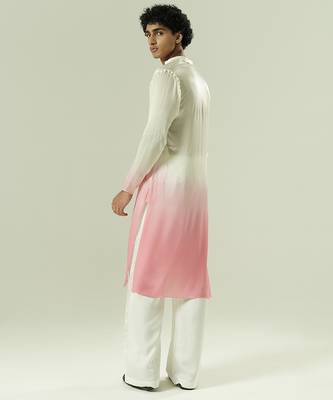 Multicolor plain georgette kurta pajama 4