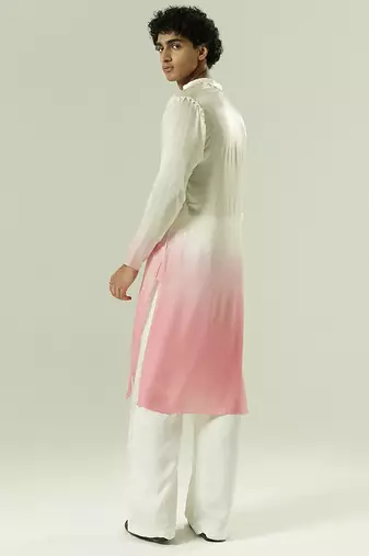 Multicolor plain georgette kurta pajama
