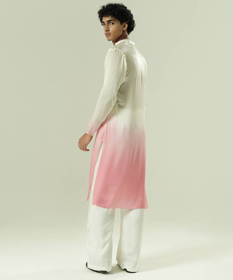 Multicolor plain georgette kurta pajama
