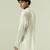 Ivory plain silk kurta pajama