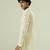 Ivory embroidered silk kurta pajama