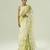 Multicolor plain organza saree