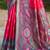 pink printed pochampalli soft silk blend saree with blouse  casual saree