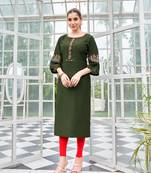 Women Rayon & Thread Work Ethnic Dress