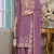 Purple chinon silk Embroidered Salwar suit