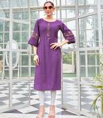 Women Rayon & Thread Work Ethnic Dress
