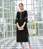 Women Rayon & Thread Work Ethnic Dress