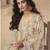 Cream chinon readymade suit with embroidery sequin work - full stitched free size