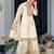White premium embroidered chinon readymade salwar suit  - full stitched free size