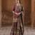 Maroon silk embroidered sharara suit