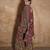 Maroon silk embroidered sharara suit