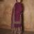 Purple silk embroidered sharara suit