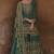 Dark-green silk embroidered sharara suit