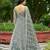 Sea green embroidered net designer anarkali gown