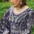 Navy blue embroidered net designer anarkali gown