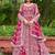 Rani pink embroidered net designer anarkali gown