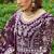 Dark purple embroidered net designer anarkali gown