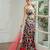multicolor printed georgette lehenga set