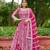 Pink butterfly net Anarkali With Dupatta