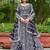 Blue butterfly net Anarkali With Dupatta