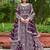 Purple butterfly net Anarkali With Dupatta