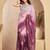 Wine lightweight linen ready-to-wear saree with printed design & unstitched blouse – trendy daily wear