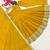 Yellow colour vichitra silk embroidery work fully stitched gown