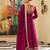 Rani colour vichitra silk embroidery work fully stitched gown