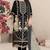Black] color embroideried faux georgette semi stitched salwar suit