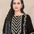 Black] color embroideried faux georgette semi stitched salwar suit