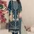 Dark teal color embroideried faux georgette semi stitched salwar suit