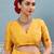 yellow printed silk blend wedding wear saree with blause 