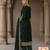 Green Velvet Suit Set with Heavy Zari Sequence & Pearl Work