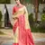 cream printed pochampalli soft silk blend casual saree with blouse