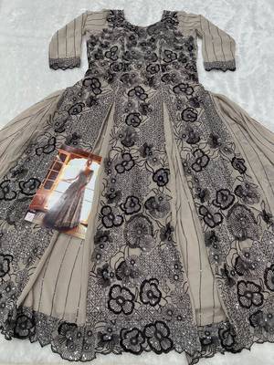 grey georgette wedding gowns-Full Stitched Free size 3