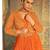 Orange silk full stitched wedding gowns - Full stitched free size