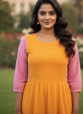 multicolor printed viscose rayon anarkali long kurtis 3